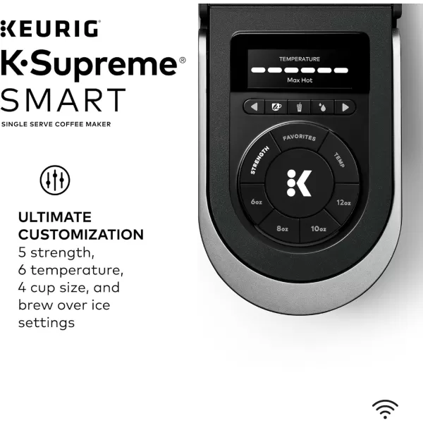 Keurig KSupreme SMART Coffee Maker MultiStream Technology Brews 612oz Cup Sizes BlackKeurig KSupreme SMART Coffee Maker MultiStream Technology Brews 612oz Cup Sizes Black