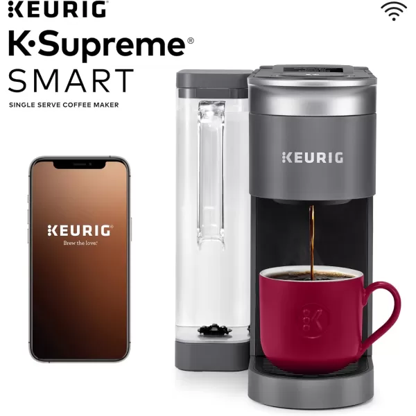 Keurig KSupreme SMART Coffee Maker MultiStream Technology Brews 612oz Cup Sizes GrayKeurig KSupreme SMART Coffee Maker MultiStream Technology Brews 612oz Cup Sizes Gray