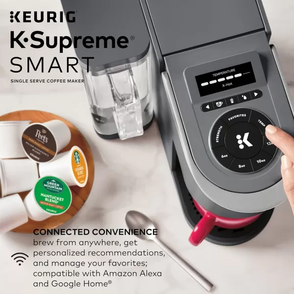 Keurig KSupreme SMART Coffee Maker MultiStream Technology Brews 612oz Cup Sizes GrayKeurig KSupreme SMART Coffee Maker MultiStream Technology Brews 612oz Cup Sizes Gray