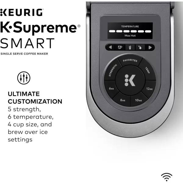 Keurig KSupreme SMART Coffee Maker MultiStream Technology Brews 612oz Cup Sizes GrayKeurig KSupreme SMART Coffee Maker MultiStream Technology Brews 612oz Cup Sizes Gray