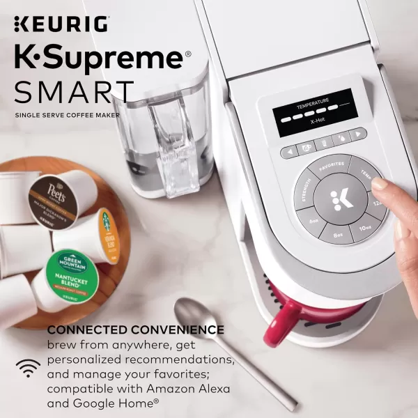 Keurig KSupreme SMART Coffee Maker MultiStream Technology Brews 612oz Cup Sizes WhiteKeurig KSupreme SMART Coffee Maker MultiStream Technology Brews 612oz Cup Sizes White