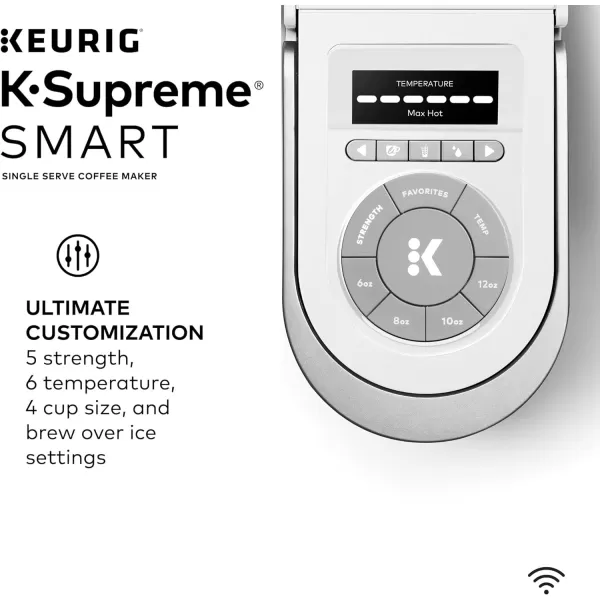 Keurig KSupreme SMART Coffee Maker MultiStream Technology Brews 612oz Cup Sizes WhiteKeurig KSupreme SMART Coffee Maker MultiStream Technology Brews 612oz Cup Sizes White