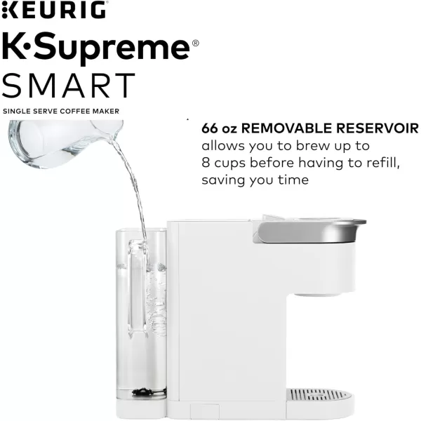 Keurig KSupreme SMART Coffee Maker MultiStream Technology Brews 612oz Cup Sizes WhiteKeurig KSupreme SMART Coffee Maker MultiStream Technology Brews 612oz Cup Sizes White