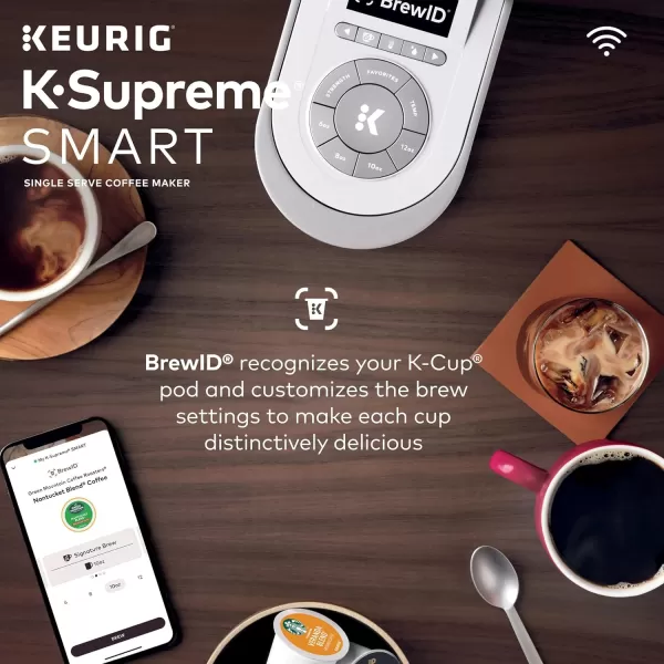 Keurig KSupreme SMART Coffee Maker MultiStream Technology Brews 612oz Cup Sizes WhiteKeurig KSupreme SMART Coffee Maker MultiStream Technology Brews 612oz Cup Sizes White