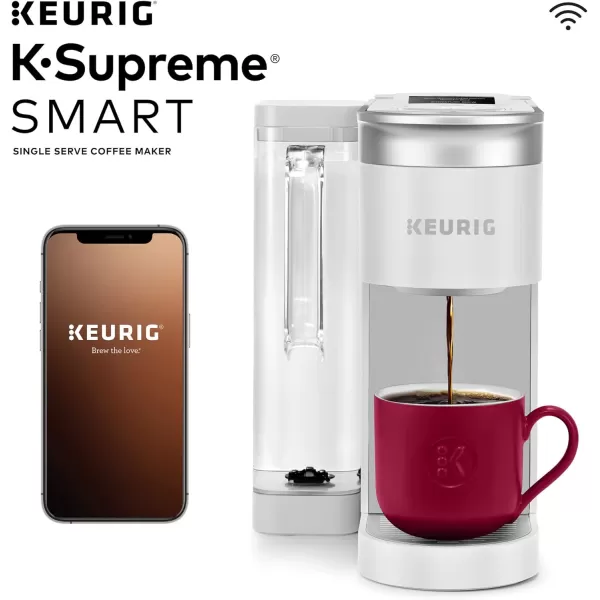 Keurig KSupreme SMART Coffee Maker MultiStream Technology Brews 612oz Cup Sizes WhiteKeurig KSupreme SMART Coffee Maker MultiStream Technology Brews 612oz Cup Sizes White