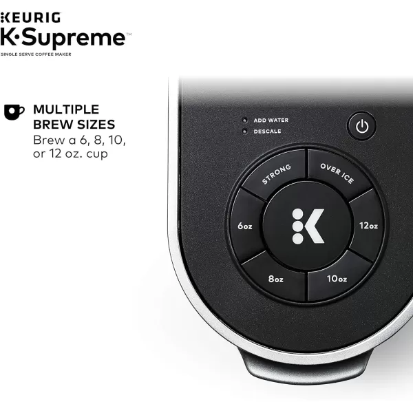 Keurig KSupreme Single Serve KCup Pod Coffee Maker MultiStream Technology BlackBlack Coffee Maker