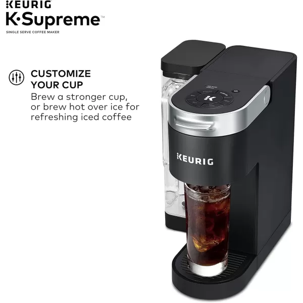 Keurig KSupreme Single Serve KCup Pod Coffee Maker MultiStream Technology BlackBlack Coffee Maker