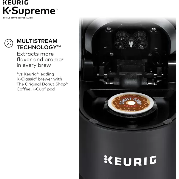 Keurig KSupreme Single Serve KCup Pod Coffee Maker MultiStream Technology BlackBlack Coffee Maker