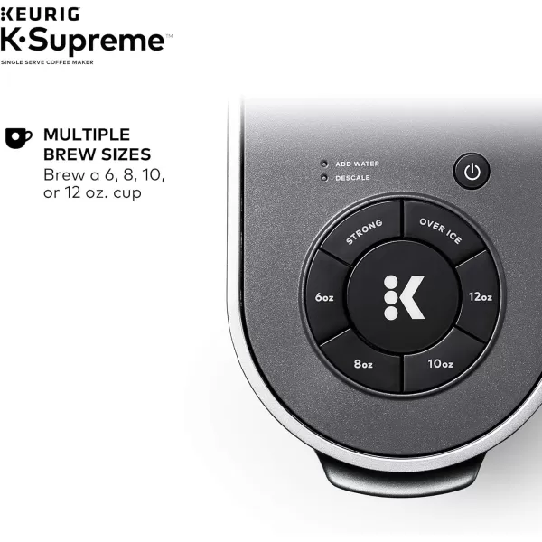 Keurig KSupreme Single Serve KCup Pod Coffee Maker MultiStream Technology BlackGray Coffee Maker