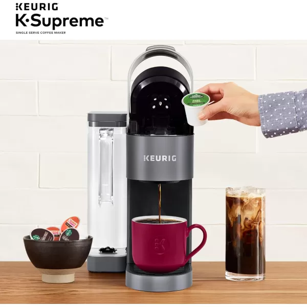 Keurig KSupreme Single Serve KCup Pod Coffee Maker MultiStream Technology BlackGray Coffee Maker