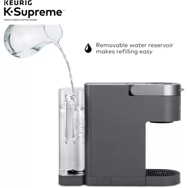 Keurig KSupreme Single Serve KCup Pod Coffee Maker MultiStream Technology BlackGray Coffee Maker