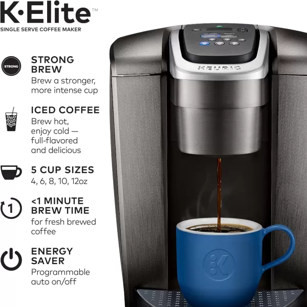 Keurig Maker Single Serve KCup Pod Brewer Brushed Slate Coffee BundleKeurig Maker Single Serve KCup Pod Brewer Brushed Slate Coffee Bundle