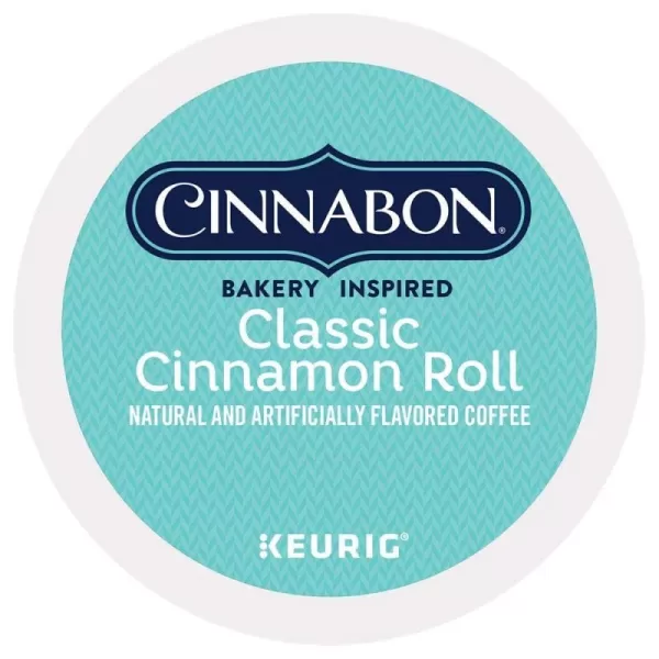 Cinnabon Classic Cinnamon Roll Keurig SingleServe KCup Pods Light Roast Coffee 72 Count 6 Packs of 12Cinnamon 24 Count Pack of 8