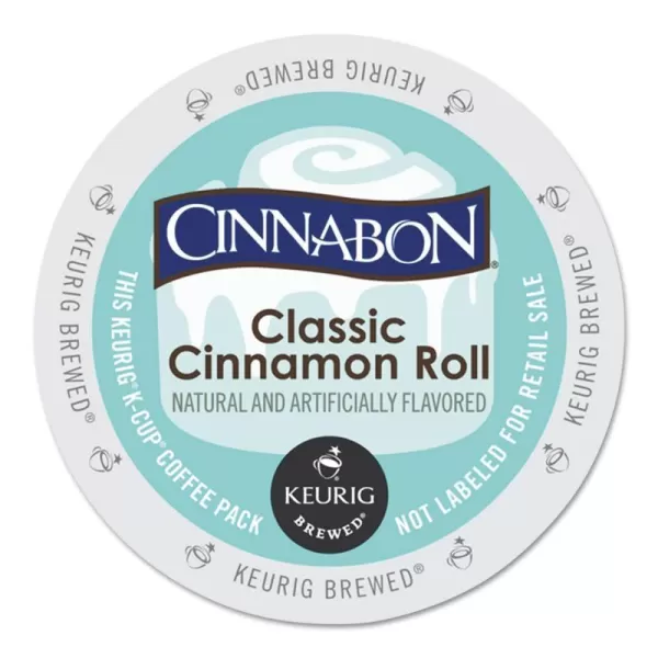 Cinnabon Classic Cinnamon Roll Keurig SingleServe KCup Pods Light Roast Coffee 72 Count 6 Packs of 12Classic Cinnamon Roll 24 Count Pack of 1