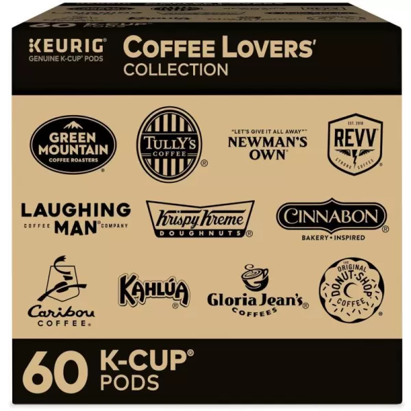 Keurig Coffee Lovers Collection Variety Pack SingleServe Coffee KCup Pods Sampler 60 CountBreakfast Blend 60 Count Pack of 1