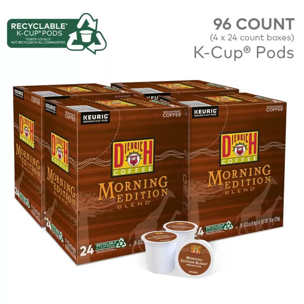 Diedrich Coffee Morning Edition Blend SingleServe Keurig KCup Pods Medium Roast Coffee 24 Count Pack of 4Medium Roast Morning Edition Blend 24 Count Pack of 4