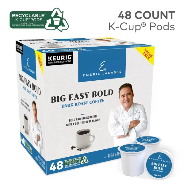 Emeril Big Easy Bold SingleServe Keurig KCup Pods Dark Roast Coffee Pods 96 Count48 Count