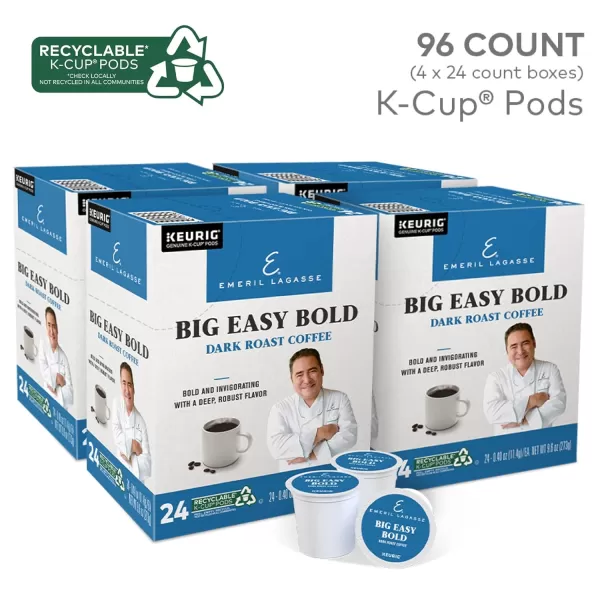 Emeril Big Easy Bold SingleServe Keurig KCup Pods Dark Roast Coffee Pods 96 Count96 Count