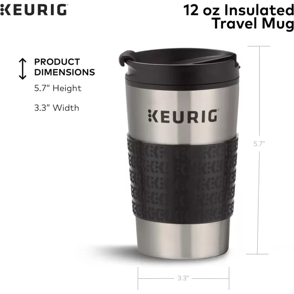 Keurig Faceted Stainless Steel Coffee Travel Mug Fits Under Any Keurig KCup Pod Coffee Maker 14 oz CopperStainless Steel