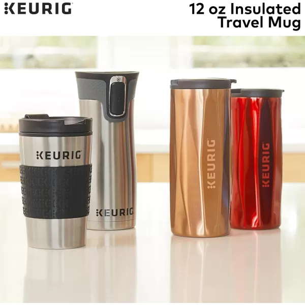 Keurig Faceted Stainless Steel Coffee Travel Mug Fits Under Any Keurig KCup Pod Coffee Maker 14 oz CopperStainless Steel