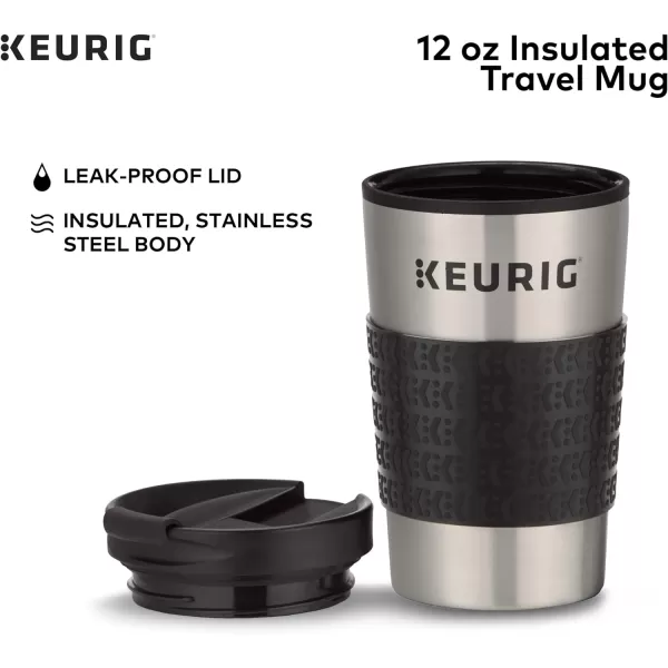 Keurig Faceted Stainless Steel Coffee Travel Mug Fits Under Any Keurig KCup Pod Coffee Maker 14 oz CopperStainless Steel