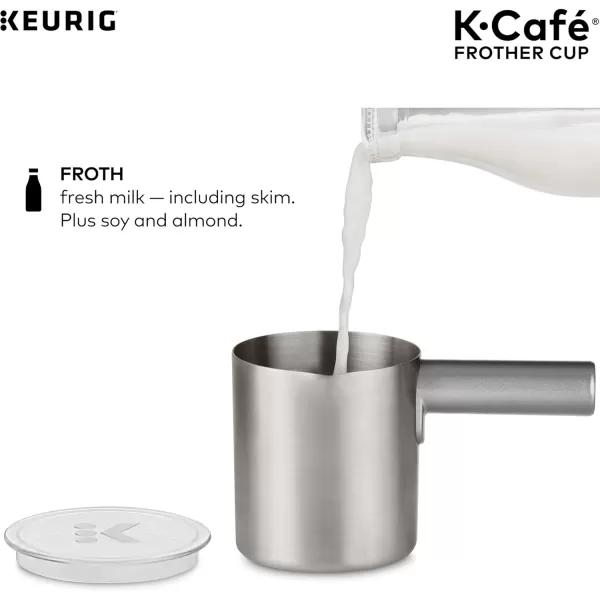 Keurig KCaf Milk Frother Cup Replacement Part or Extra80 milliliters Hot and Cold Frothing Compatible with Keurig KCaf Coffee Makers Only NickelKeurig KCaf Milk Frother Cup Replacement Part or Extra80 milliliters Hot and Cold Frothing Compatible with Keurig KCaf Coffee Makers Only Nickel