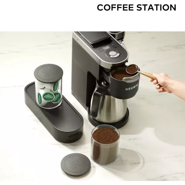 Keurig KDuo Plus Coffee Maker Single Serve KCup Pod and 12 Cup Carafe Brewer with Keurig Station KCup Pod amp Ground Coffee Storage Unit BlackKeurig KDuo Plus Coffee Maker Single Serve KCup Pod and 12 Cup Carafe Brewer with Keurig Station KCup Pod amp Ground Coffee Storage Unit Black