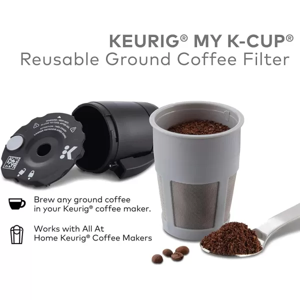 Keurig KElite Coffee Maker Single Serve KCup Pod Coffee Brewer Brushed Silver with Keurig 14 oz Contigo AUTOSEAL Travel Mug and My KCup Universal Reusable Ground Coffee FilterKeurig KElite Coffee Maker Single Serve KCup Pod Coffee Brewer Brushed Silver with Keurig 14 oz Contigo AUTOSEAL Travel Mug and My KCup Universal Reusable Ground Coffee Filter