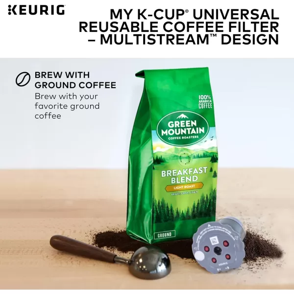 Keurig My KCup Universal Reusable Filter MultiStream Technology  GrayFilter