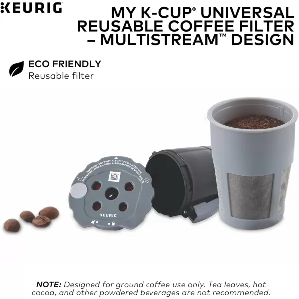 Keurig My KCup Universal Reusable Filter MultiStream Technology  GrayFilter