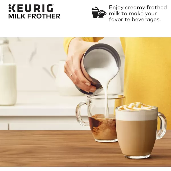 Keurig Standalone Frother Works NonDairy Milk Hot and Cold Frothing 6 Oz BlackBlack Milk Frother