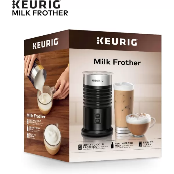 Keurig Standalone Frother Works NonDairy Milk Hot and Cold Frothing 6 Oz BlackBlack Milk Frother