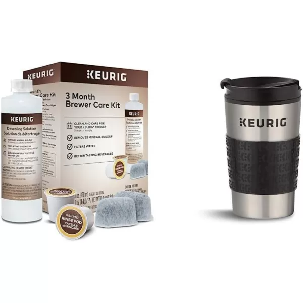 Keurig 3Month Brewer Maintenance Kit Includes Descaling Solution Water Filter Cartridges amp Rinse Pods Compatible Classic10 amp 20 KCup Coffee Makers 7 CountMaintenance Kit  Coffee Maker