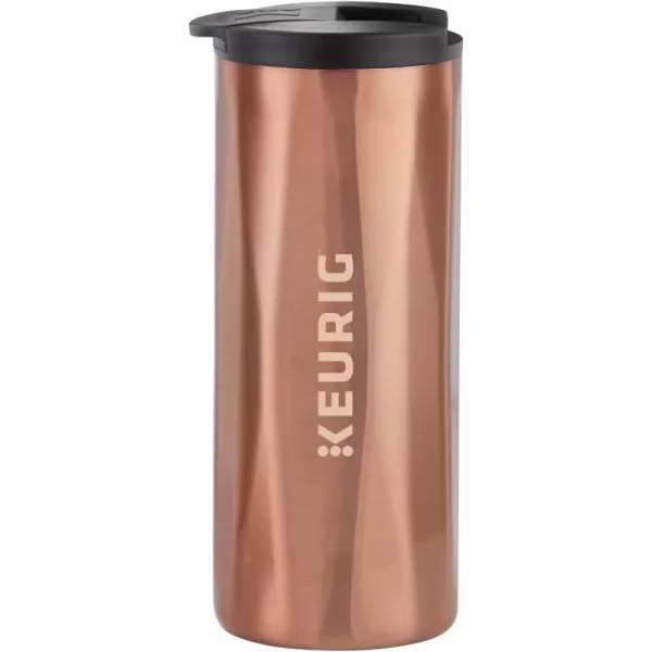 Keurig Faceted Stainless Steel Coffee Travel Mug Fits Under Any Keurig KCup Pod Coffee Maker 14 oz CopperCopper