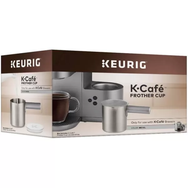 Keurig KCaf Milk Frother Cup Replacement Part or Extra80 milliliters Hot and Cold Frothing Compatible with Keurig KCaf Coffee Makers Only NickelKeurig KCaf Milk Frother Cup Replacement Part or Extra80 milliliters Hot and Cold Frothing Compatible with Keurig KCaf Coffee Makers Only Nickel