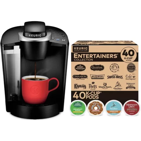 Keurig KClassic Single Serve Coffee Maker with Keurig Entertainers Collection Variety Pack 40 KCup PodsKeurig KClassic Single Serve Coffee Maker with Keurig Entertainers Collection Variety Pack 40 KCup Pods