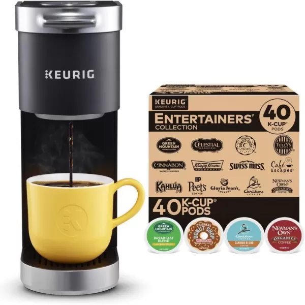 Keurig KMini Plus Single Serve Coffee Maker with Keurig Entertainers Collection Variety Pack 40 KCup PodsKeurig KMini Plus Single Serve Coffee Maker with Keurig Entertainers Collection Variety Pack 40 KCup Pods