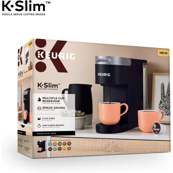 Keurig KSlim Single Serve Coffee Maker with McCaf Classic Collection Variety Pack 40 Count KCup PodsKSlim  Coffee Lovers Variety Pack 40ct KCup Pods