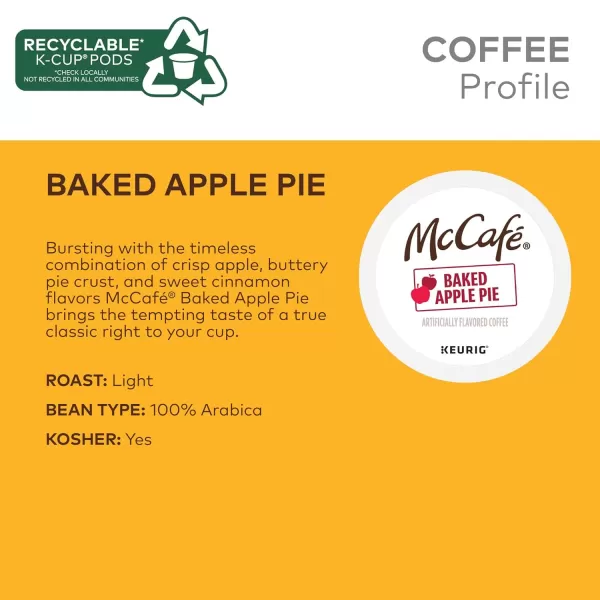 McCafe Classic Collection SingleServe Coffee KCup Pods Classic Collection Variety Pack 40 CountBaked Apple Pie 1 Count Pack of 72