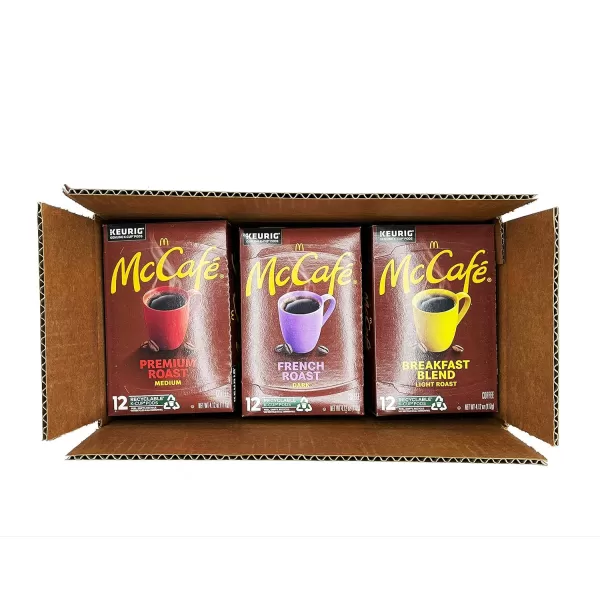 McCafe Classic Collection SingleServe Coffee KCup Pods Classic Collection Variety Pack 40 CountBreakfast Blend 12 Count Pack of 3