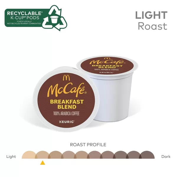 McCafe Classic Collection SingleServe Coffee KCup Pods Classic Collection Variety Pack 40 CountBreakfast Blend 24 Count Pack of 1