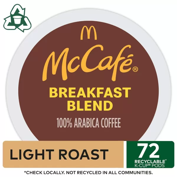 McCafe Classic Collection SingleServe Coffee KCup Pods Classic Collection Variety Pack 40 CountBreakfast Blend 72 Count