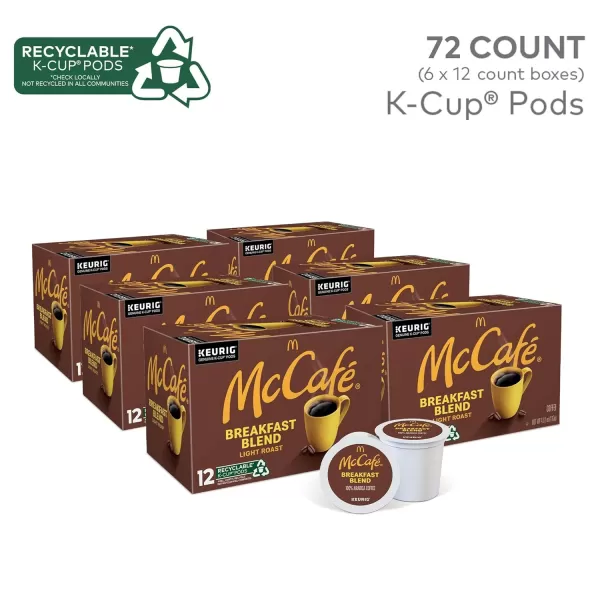 McCafe Classic Collection SingleServe Coffee KCup Pods Classic Collection Variety Pack 40 CountBreakfast Blend 72 Count