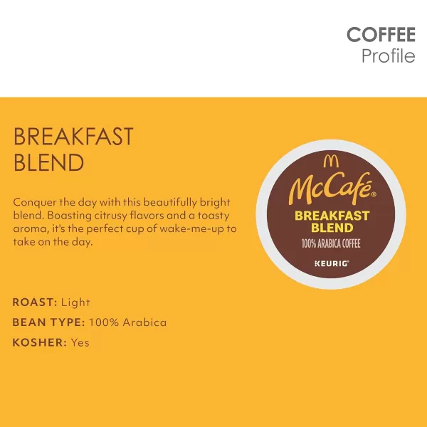 McCafe Classic Collection SingleServe Coffee KCup Pods Classic Collection Variety Pack 40 CountBreakfast Blend 72 Count