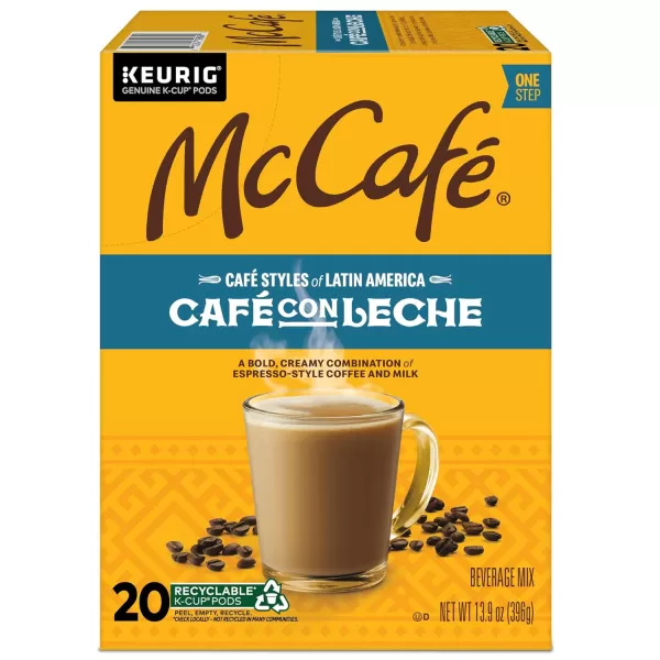 McCafe Classic Collection SingleServe Coffee KCup Pods Classic Collection Variety Pack 40 CountCaf con Leche 1 Count Pack of 20