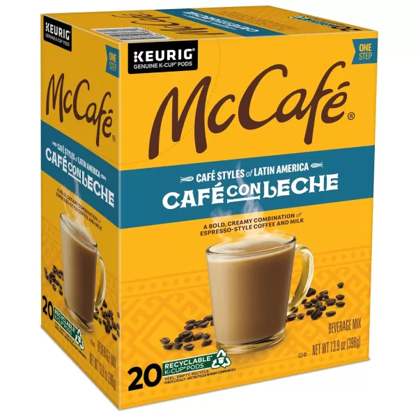 McCafe Classic Collection SingleServe Coffee KCup Pods Classic Collection Variety Pack 40 CountCaf con Leche 1 Count Pack of 20