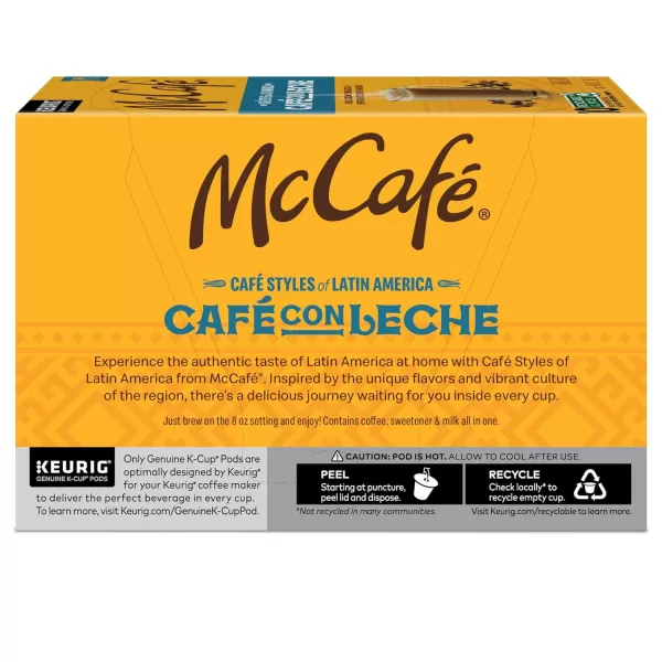 McCafe Classic Collection SingleServe Coffee KCup Pods Classic Collection Variety Pack 40 CountCaf con Leche 10 Count Pack of 6