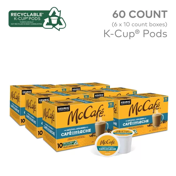 McCafe Classic Collection SingleServe Coffee KCup Pods Classic Collection Variety Pack 40 CountCaf con Leche 10 Count Pack of 6