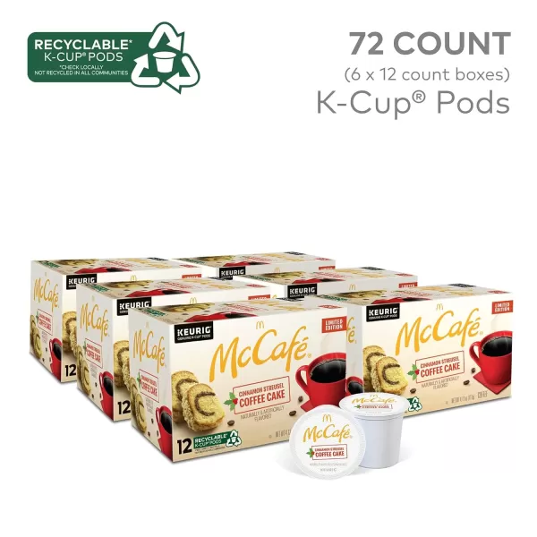 McCafe Classic Collection SingleServe Coffee KCup Pods Classic Collection Variety Pack 40 CountCinnamon Streusel 12 Count Pack of 6