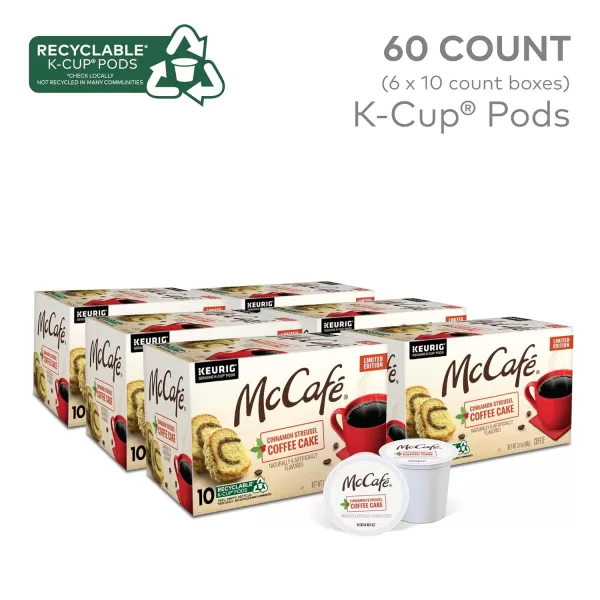 McCafe Classic Collection SingleServe Coffee KCup Pods Classic Collection Variety Pack 40 CountCinnamon Streusel 60 Count